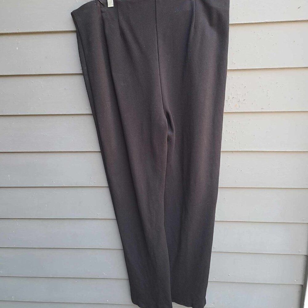 Chicos Thick Black Knit Dress Pants size Chico's 2.5